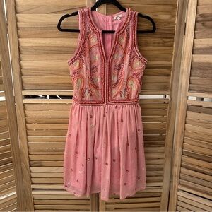 Manoush Beaded  Embroidered Sleeveless Mini Dress size 38